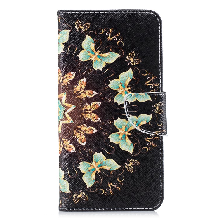 Pattern Printing Wallet Stand Leather Cover for Xiaomi Redmi Note 6 Pro - Colorized Butterflies-7