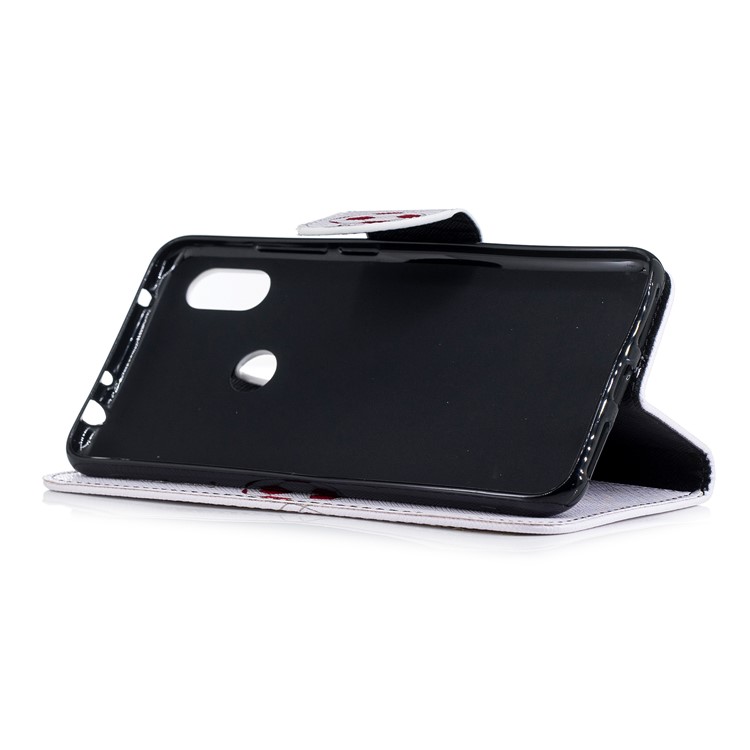 Pattern Printing Wallet Stand Leather Phone Case for Xiaomi Redmi Note 6 Pro - Panda Playing Football-10