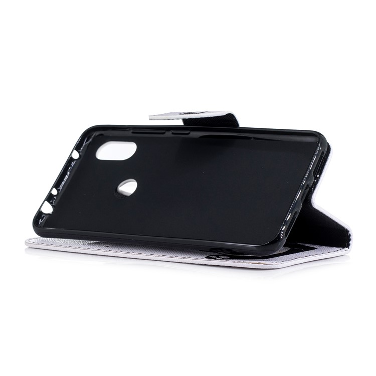 Pattern Printing Wallet Stand Leather Accessory Case for Xiaomi Redmi Note 6 Pro - Adorable Panda-10