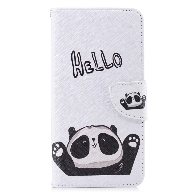 Pattern Printing Wallet Stand Leather Accessory Case for Xiaomi Redmi Note 6 Pro - Adorable Panda-7