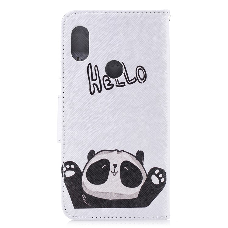 Pattern Printing Wallet Stand Leather Accessory Case for Xiaomi Redmi Note 6 Pro - Adorable Panda-8