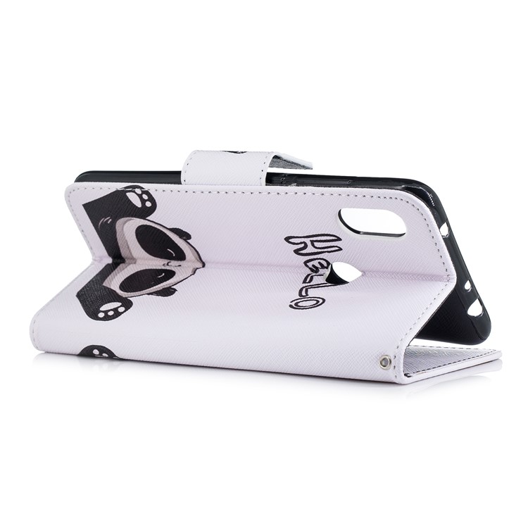 Pattern Printing Wallet Stand Leather Accessory Case for Xiaomi Redmi Note 6 Pro - Adorable Panda-9