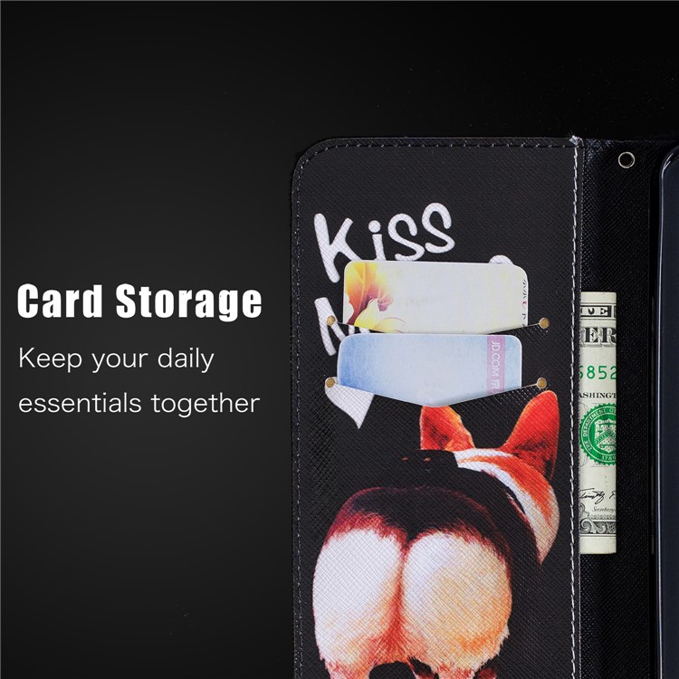 Pattern Printing PU Leather Magnetic Wallet Stand Cover for Xiaomi Redmi Note 6 Pro - Kiss My Ass-4