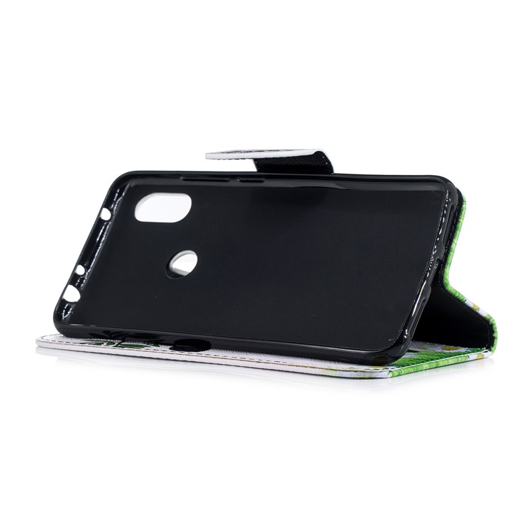 Pattern Printing PU Leather Magnetic Wallet Stand Mobile Phone Case for Xiaomi Redmi Note 6 Pro - Panda on Bamboo-10