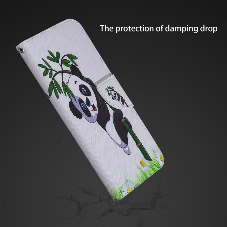 Pattern Printing PU Leather Magnetic Wallet Stand Mobile Phone Case for Xiaomi Redmi Note 6 Pro - Panda on Bamboo-5