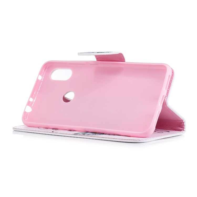 Pattern Printing PU Leather Magnetic Wallet Stand Cell Phone Cover for Xiaomi Redmi Note 6 Pro - Butterfly and Flower-10