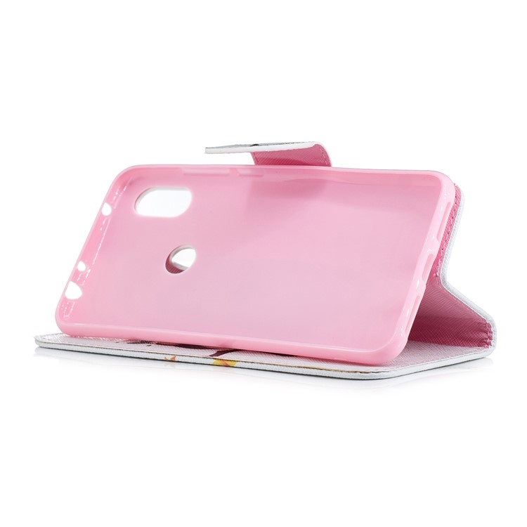 Pattern Printing PU Leather Magnetic Wallet Stand Cell Phone Shell for Xiaomi Redmi Note 6 Pro - Owl on Branch-10