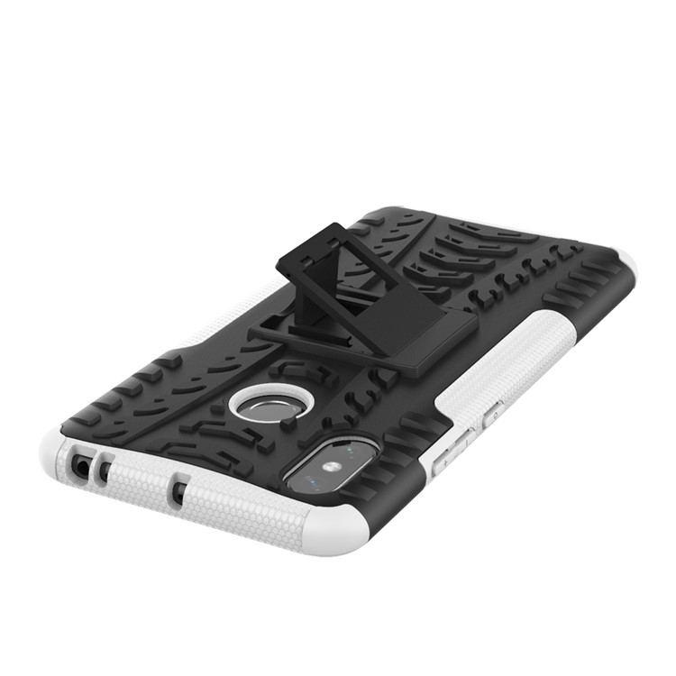 Cool Tyre Hybrid PC + TPU Kickstand Phone Cover for Xiaomi Mi Max 3 - White-3