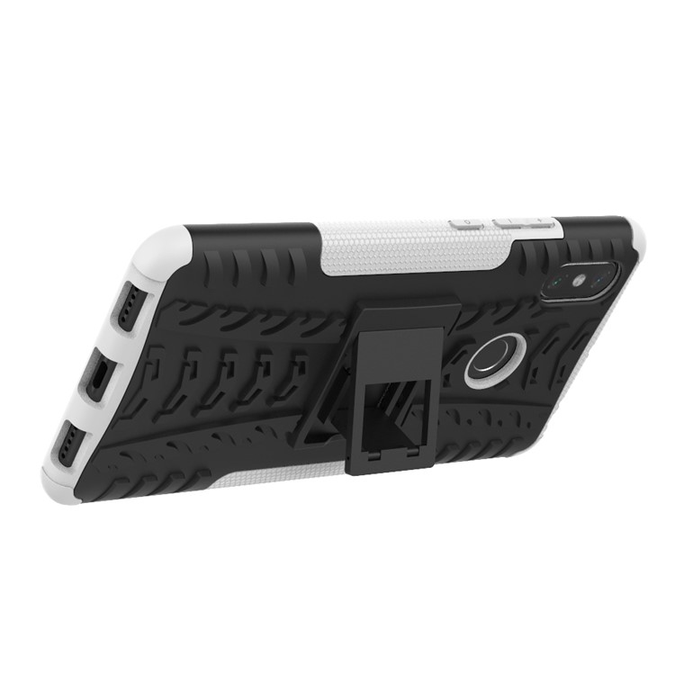 Cool Tyre Hybrid PC + TPU Kickstand Phone Cover for Xiaomi Mi Max 3 - White-4