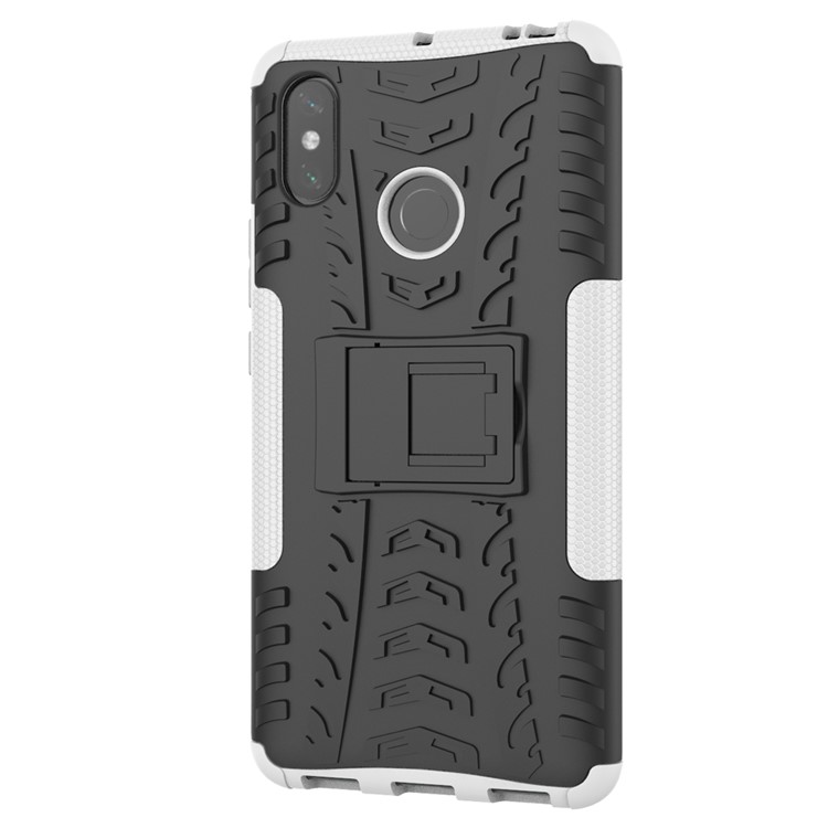 Cool Tyre Hybrid PC + TPU Kickstand Phone Cover for Xiaomi Mi Max 3 - White-8