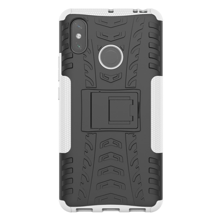 Cool Tyre Hybrid PC + TPU Kickstand Phone Cover for Xiaomi Mi Max 3 - White-9
