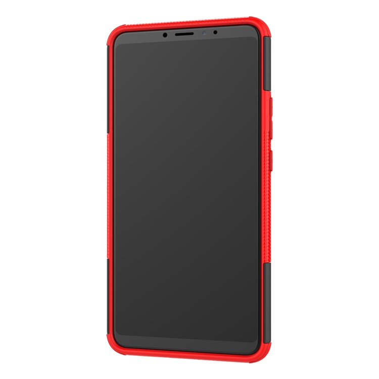 Cool Tire Hybrid PC + TPU Kickstand Cubierta de Accesorios Para Xiaomi Mi Max 3 - Rojo-7