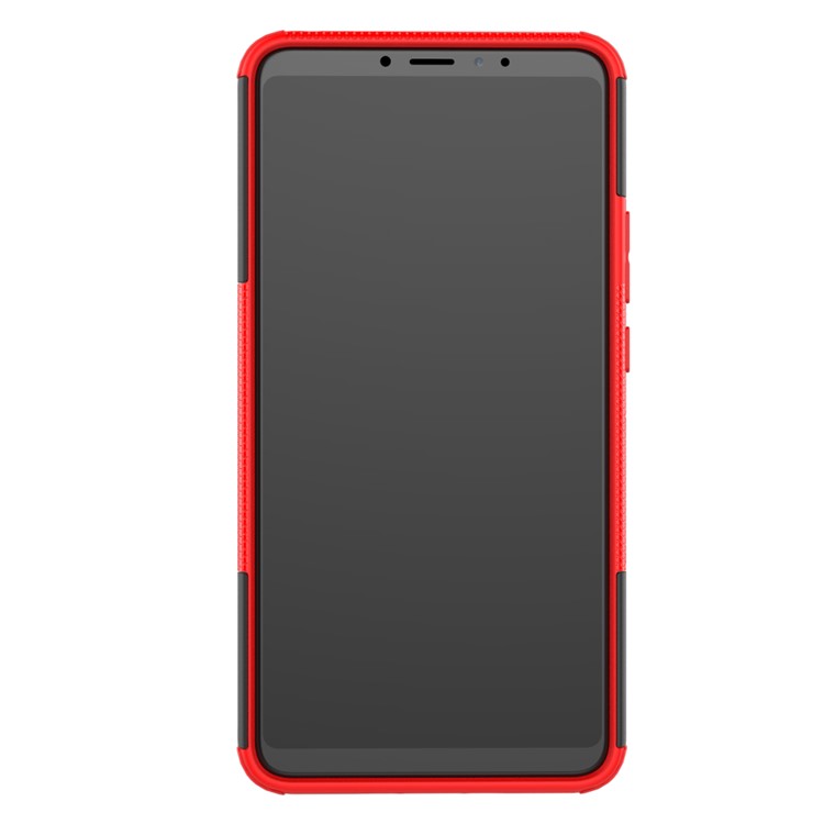 Cool Tire Hybrid PC + TPU Kickstand Cubierta de Accesorios Para Xiaomi Mi Max 3 - Rojo-8