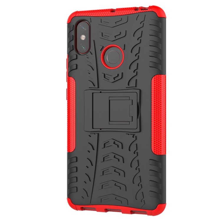 Cool Tyre Hybrid PC + TPU Kickstand Accessory Cover for Xiaomi Mi Max 3 - Red-9
