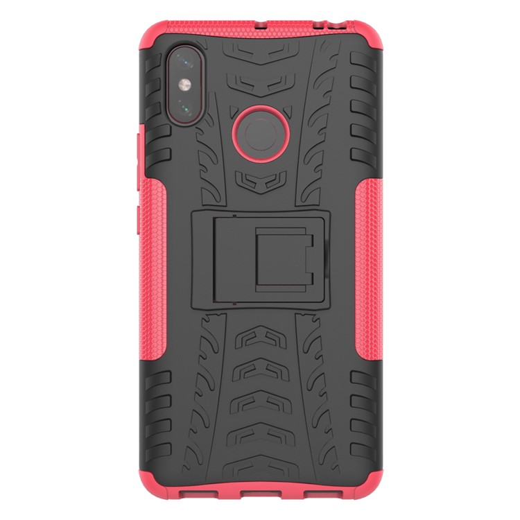 Cool Tyre Hybrid PC + TPU Kickstand Case Cover for Xiaomi Mi Max 3 - Rose-10