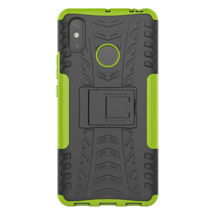 Cool Tyre Hybrid PC + TPU Kickstand Shell Cover for Xiaomi Mi Max 3 - Green-10