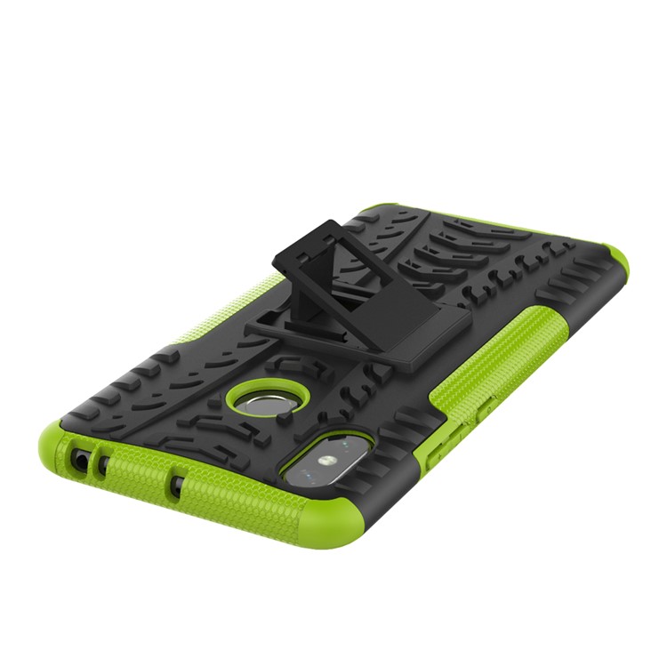 Cool Tyre Hybrid PC + TPU Kickstand Shell Cover for Xiaomi Mi Max 3 - Green-4