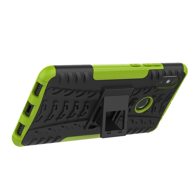 Cool Tyre Hybrid PC + TPU Kickstand Shell Cover for Xiaomi Mi Max 3 - Green-5