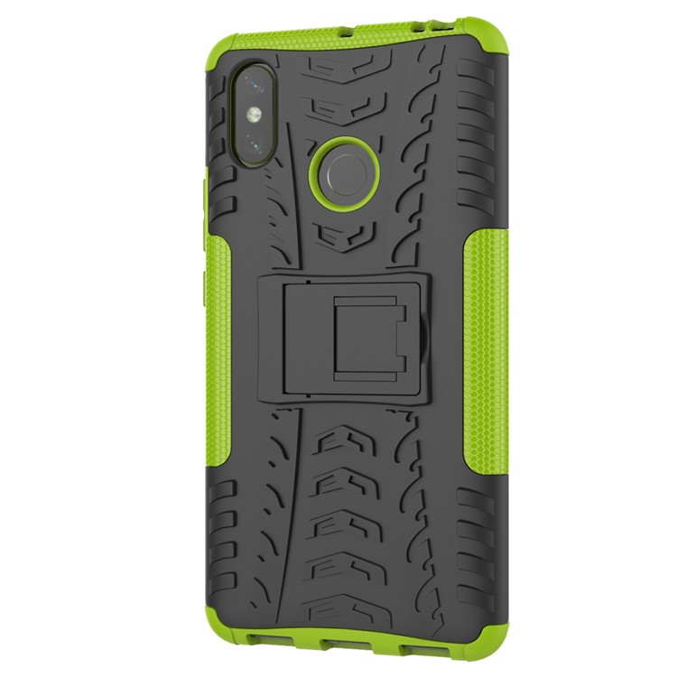 Cool Tyre Hybrid PC + TPU Kickstand Shell Cover for Xiaomi Mi Max 3 - Green-9
