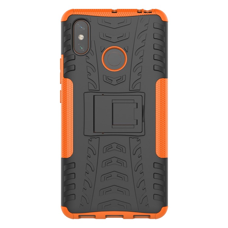 Cool Tyre Hybrid PC + TPU Kickstand Mobile Cover for Xiaomi Mi Max 3 - Orange-10