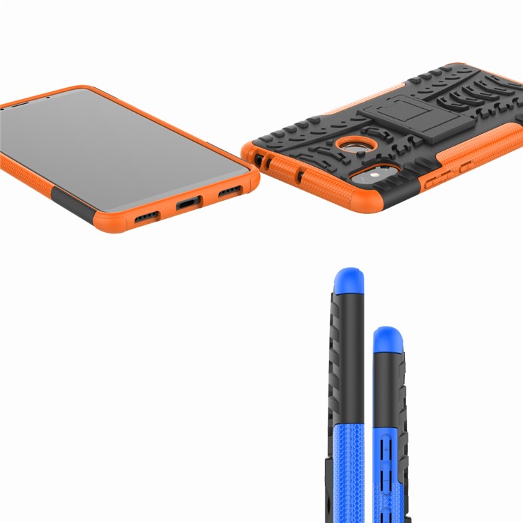 Cool Tyre Hybrid PC + TPU Kickstand Mobile Cover for Xiaomi Mi Max 3 - Orange-11