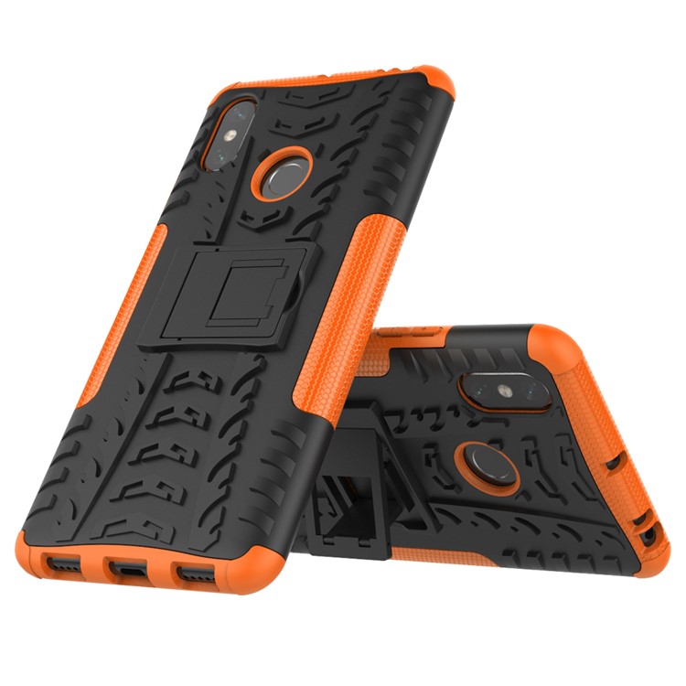Cool Tyre Hybrid PC + TPU Kickstand Mobile Cover for Xiaomi Mi Max 3 - Orange-2