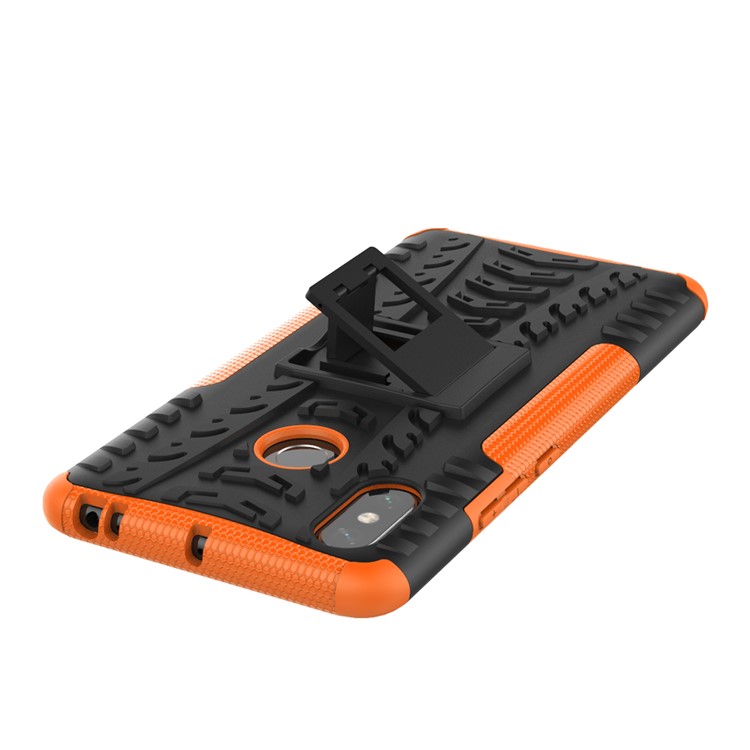Cool Tyre Hybrid PC + TPU Kickstand Mobile Cover for Xiaomi Mi Max 3 - Orange-4