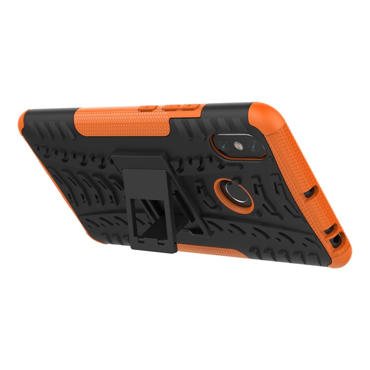 Cool Tyre Hybrid PC + TPU Kickstand Mobile Cover for Xiaomi Mi Max 3 - Orange-6