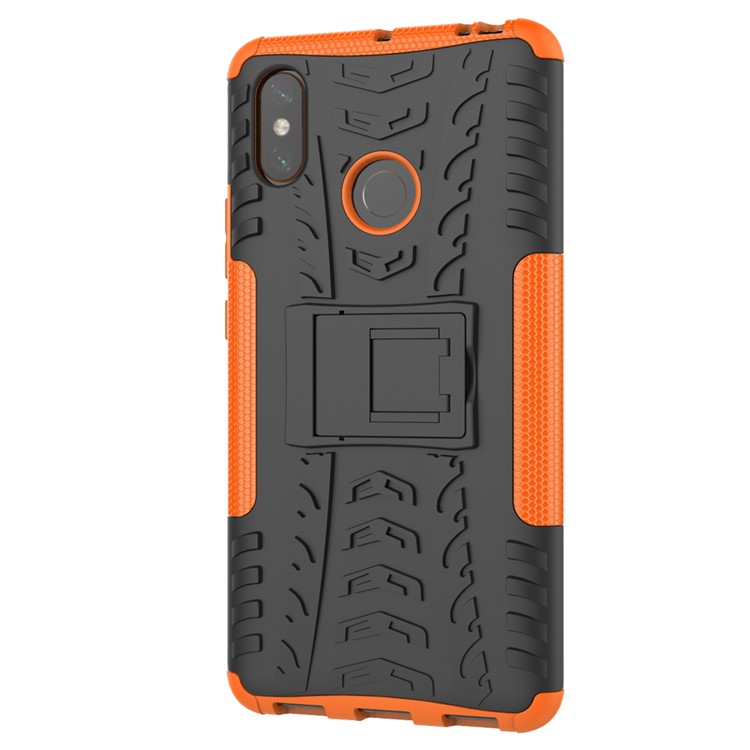 Cool Tyre Hybrid PC + TPU Kickstand Mobile Cover for Xiaomi Mi Max 3 - Orange-9