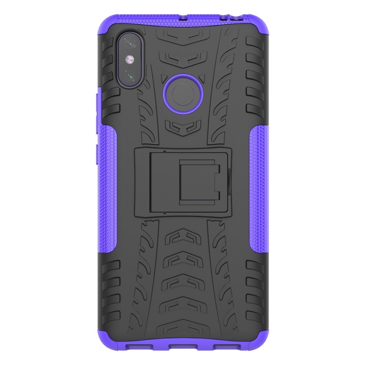Cool Tyre Hybrid PC + TPU Kickstand Cover Shell for Xiaomi Mi Max 3 - Purple-10