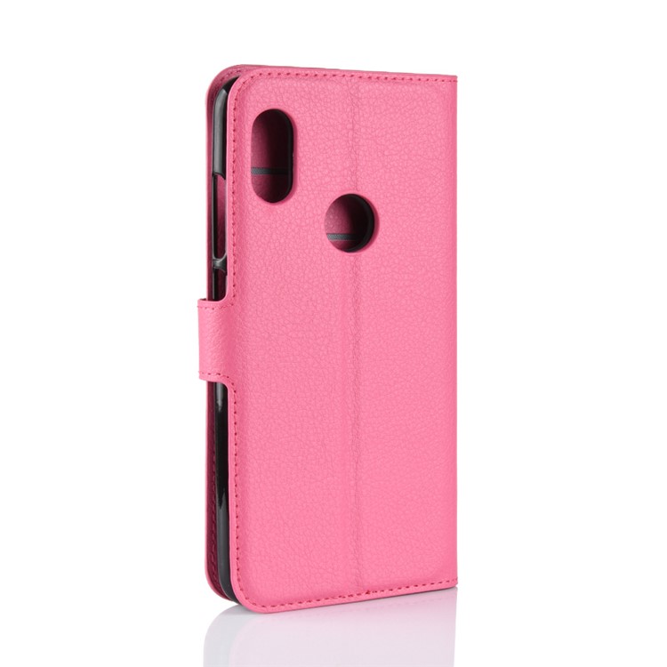 For Xiaomi Redmi Note 6 Pro Litchi Texture Wallet Stand Leather Mobile Magnetic Case - Rose-6