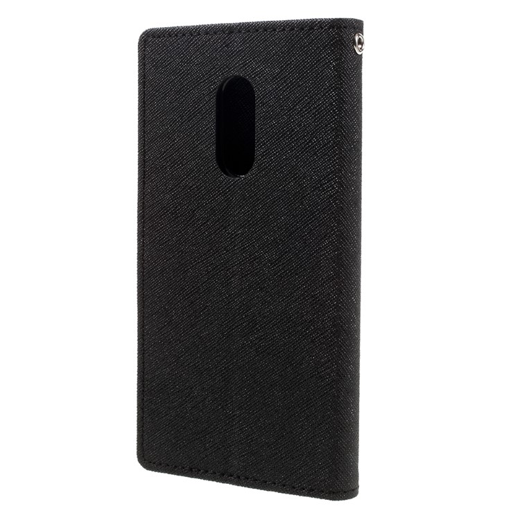 MERCURY GOOSPERY Fancy Diary Leather Wallet Cover for Xiaomi Redmi Note 4 - Black-2