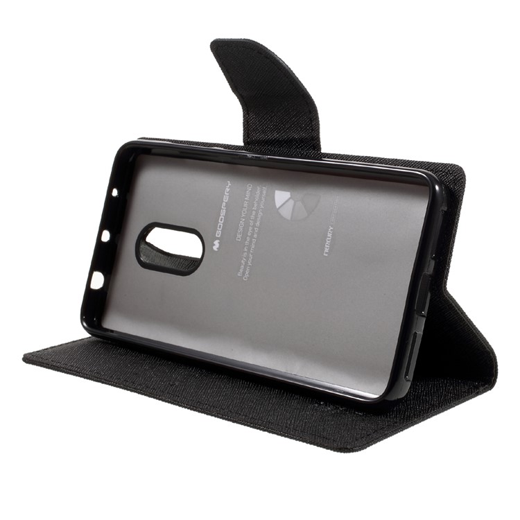 MERCURY GOOSPERY Fancy Diary Leather Wallet Cover for Xiaomi Redmi Note 4 - Black-4