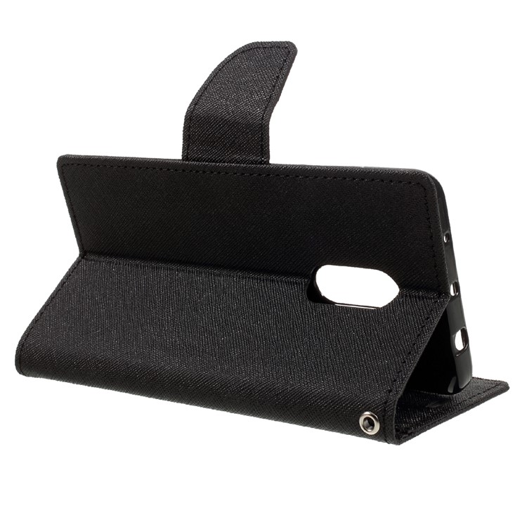 MERCURY GOOSPERY Fancy Diary Leather Wallet Cover for Xiaomi Redmi Note 4 - Black-5