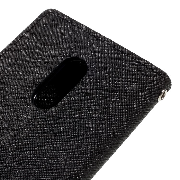 MERCURY GOOSPERY Fancy Diary Leather Wallet Cover for Xiaomi Redmi Note 4 - Black-8