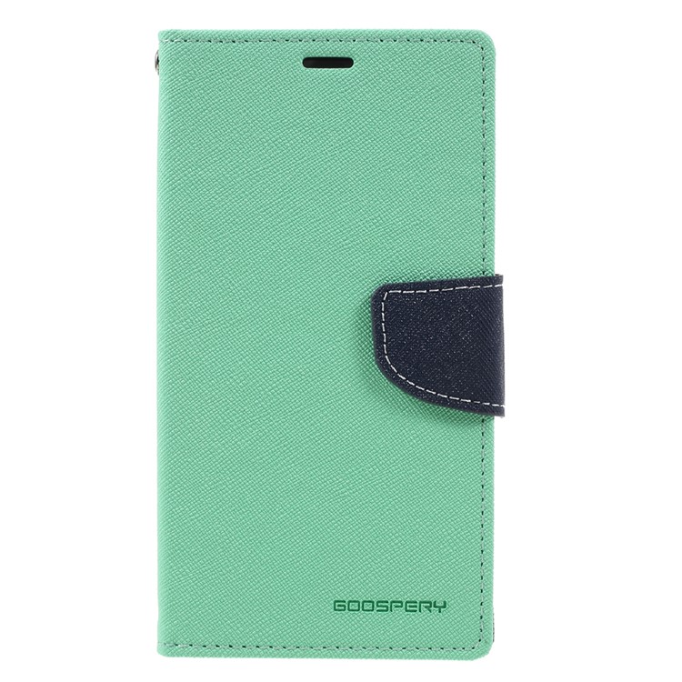 MERCURY GOOSPERY Diary Leather Cover Card Holder for Xiaomi Redmi Note 4 - Cyan-3