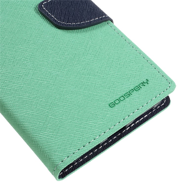 MERCURY GOOSPERY Diary Leather Cover Card Holder for Xiaomi Redmi Note 4 - Cyan-7