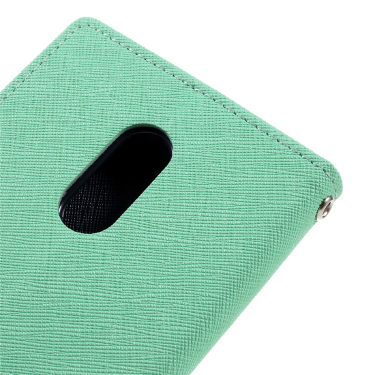 MERCURY GOOSPERY Diary Leather Cover Card Holder for Xiaomi Redmi Note 4 - Cyan-8