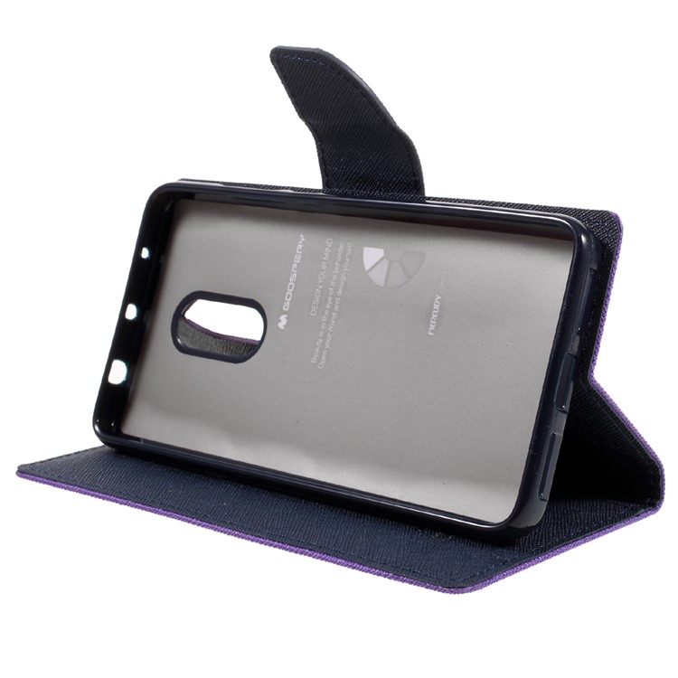 MERCURY GOOSPERY Diary Leather Stand Card Slot Cover for Xiaomi Redmi Note 4 - Purple-4