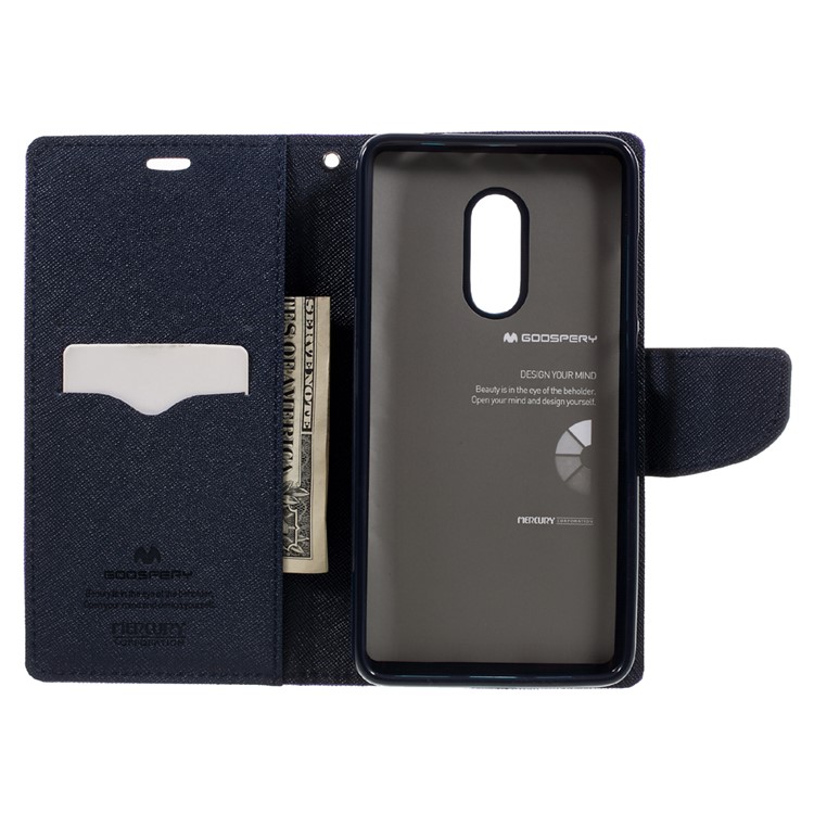 MERCURY GOOSPERY Diary Leather Stand Card Slot Cover for Xiaomi Redmi Note 4 - Purple-6
