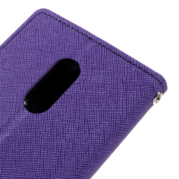 MERCURY GOOSPERY Diary Leather Stand Card Slot Cover for Xiaomi Redmi Note 4 - Purple-8
