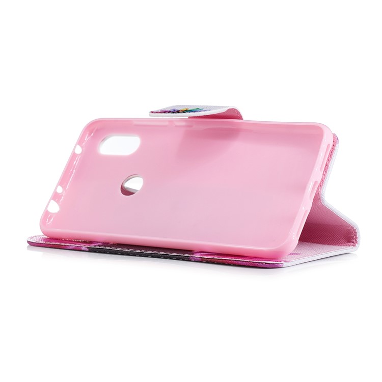 Pattern Printing Card Holder Leather Case Cover with Stand for Xiaomi Redmi Note 6 Pro - Petals Pattern-10