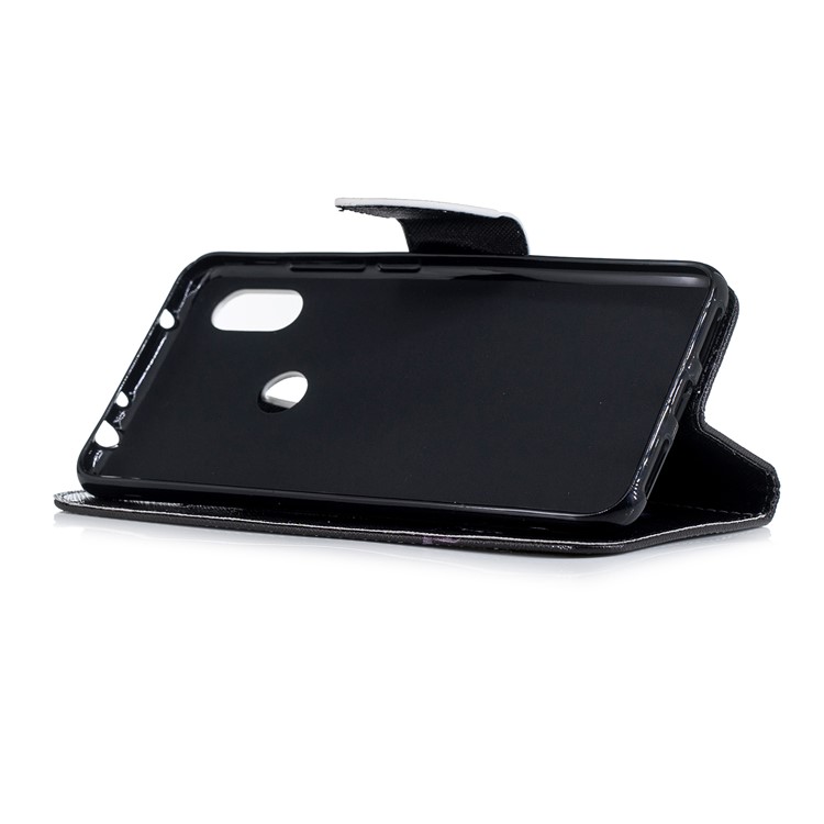Pattern Printing Card Holder Leather Flip Cover with Stand for Xiaomi Redmi Note 6 Pro - Bear And Its Warnings-10