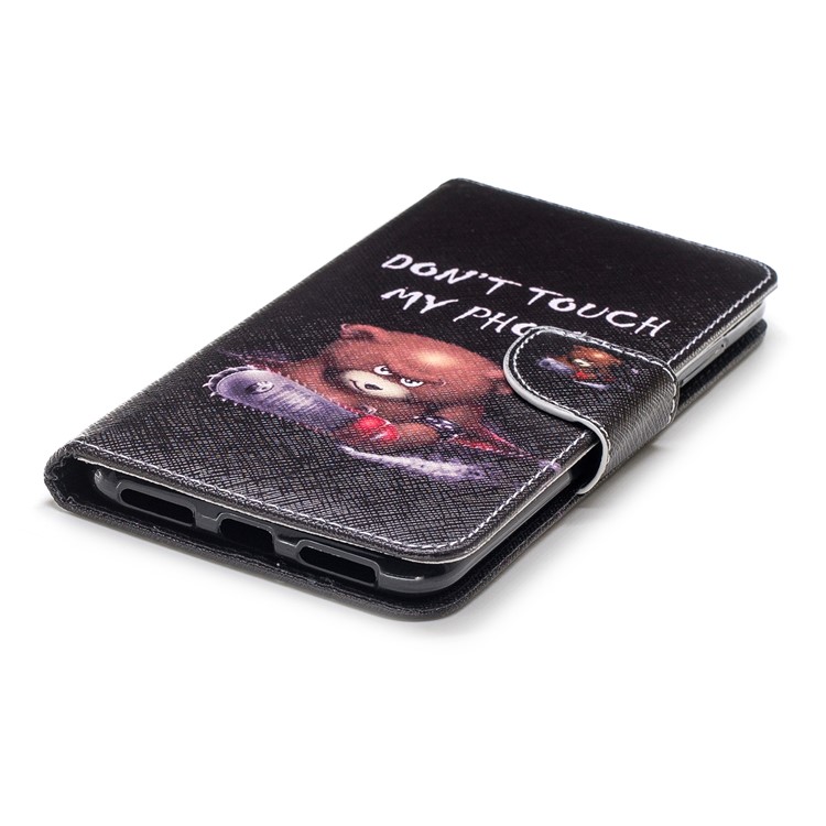 Pattern Printing Card Holder Leather Flip Cover with Stand for Xiaomi Redmi Note 6 Pro - Bear And Its Warnings-11