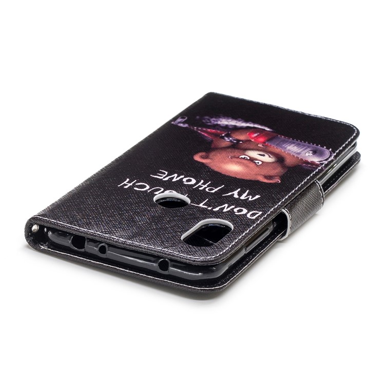 Pattern Printing Card Holder Leather Flip Cover with Stand for Xiaomi Redmi Note 6 Pro - Bear And Its Warnings-12