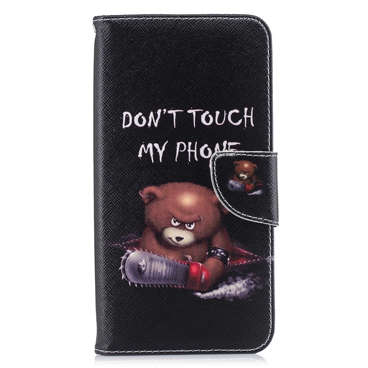 Pattern Printing Card Holder Leather Flip Cover with Stand for Xiaomi Redmi Note 6 Pro - Bear And Its Warnings-7