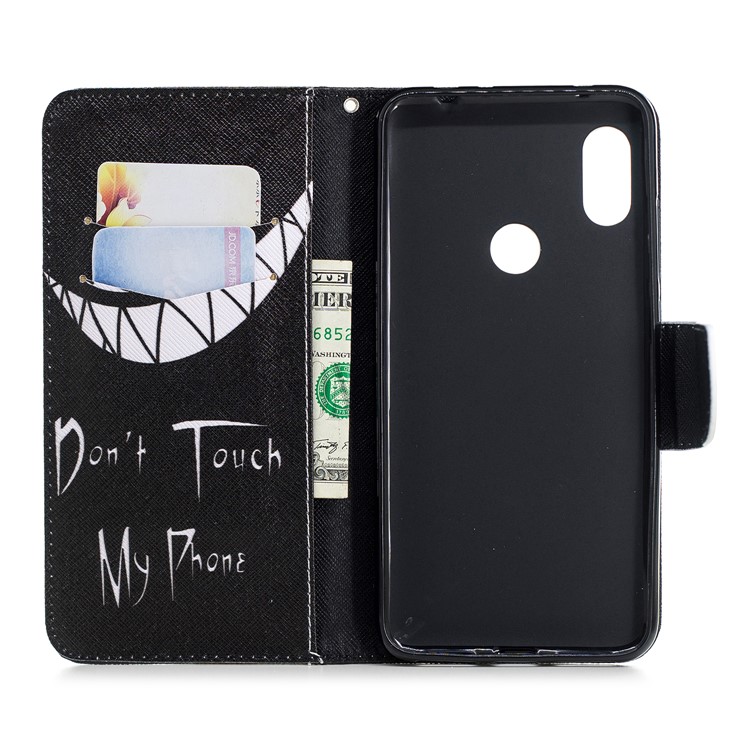Pattern Printing Leather Wallet Stand Case Cover with Stand for Xiaomi Redmi Note 6 Pro - Angry Face-13