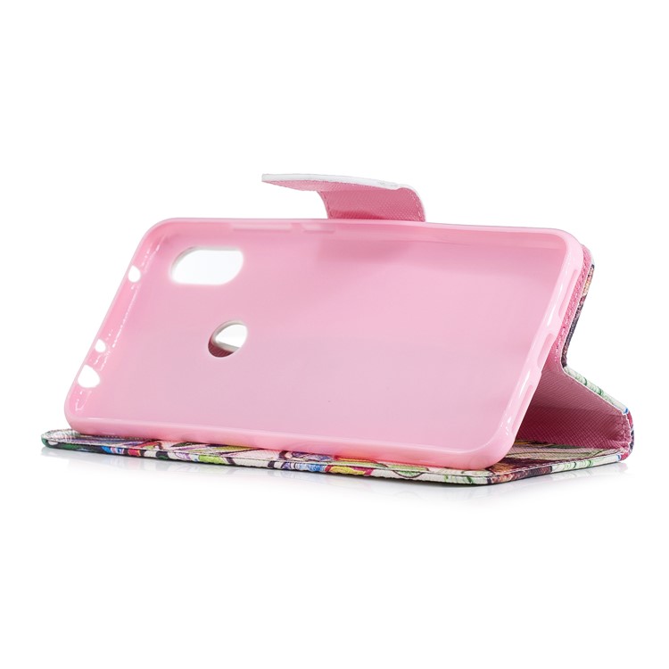 Pattern Printing Wallet Leather Casing with Stand for Xiaomi Redmi Note 6 Pro - Colorized Tree-10