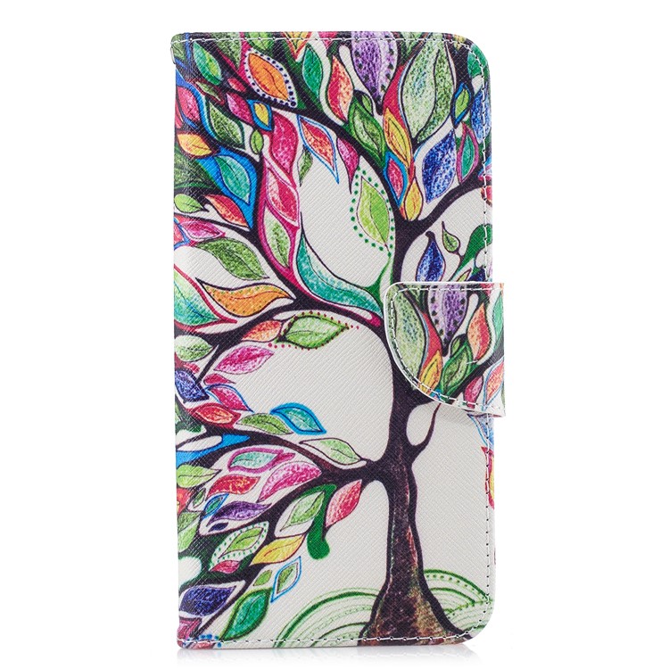 Pattern Printing Wallet Leather Casing with Stand for Xiaomi Redmi Note 6 Pro - Colorized Tree-7