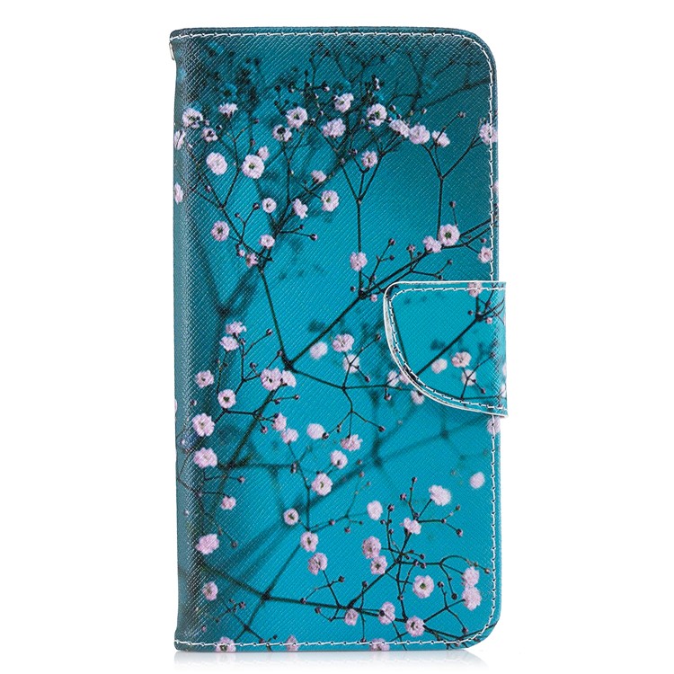 Pattern Printing Card Holder Leather Case Cover with Stand for Xiaomi Redmi Note 6 Pro - Tree with Flowers-7
